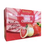  CHOCOLATE TRẮNG VỚI TRÁI DÂU KHÔ BERNIQUE - BERNIQUE WHOLE FREEZE DRIED STRAWBERRY WITH WHITE CHOCOLATE 