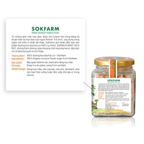  Đường hoa dừa organic Sokfarm 5 kg 