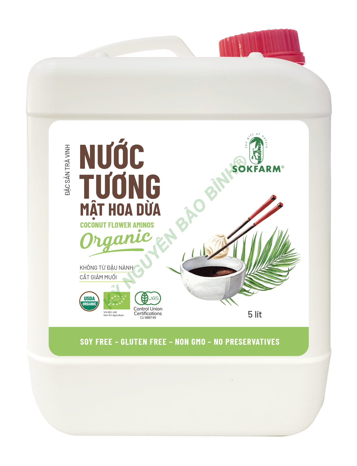  Nước tương mật hoa dừa organic Sokfarm 