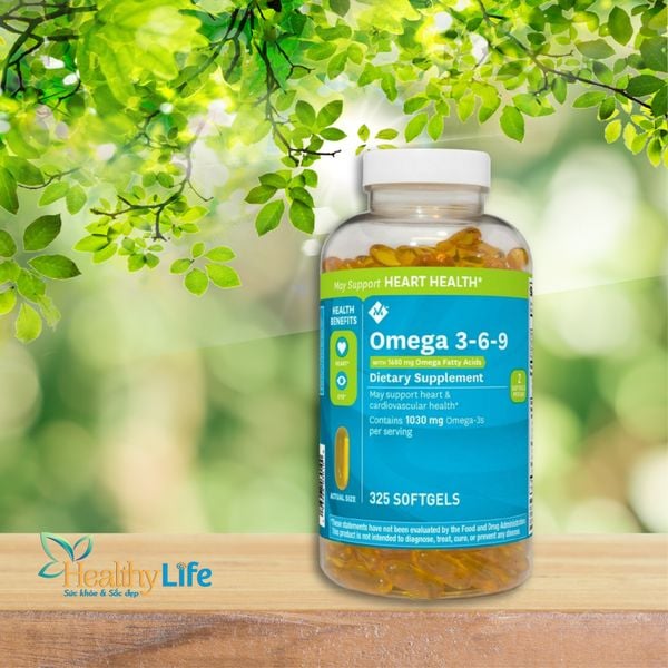  Viên uống dầu cá Omega 3-6-9 Member's Mark Supports Heart Health 325 viên của Mỹ 