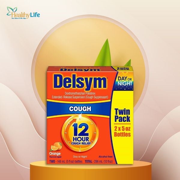  Siro ho Delsym 12 Hour Cough Relief Day or Night 296ml cho người lớn và trẻ em 4+ (vị Cam) 