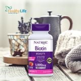  Kẹo nhai đẹp da tóc và móng Natrol Biotin Beauty 5000mcg 250 viên của Mỹ 