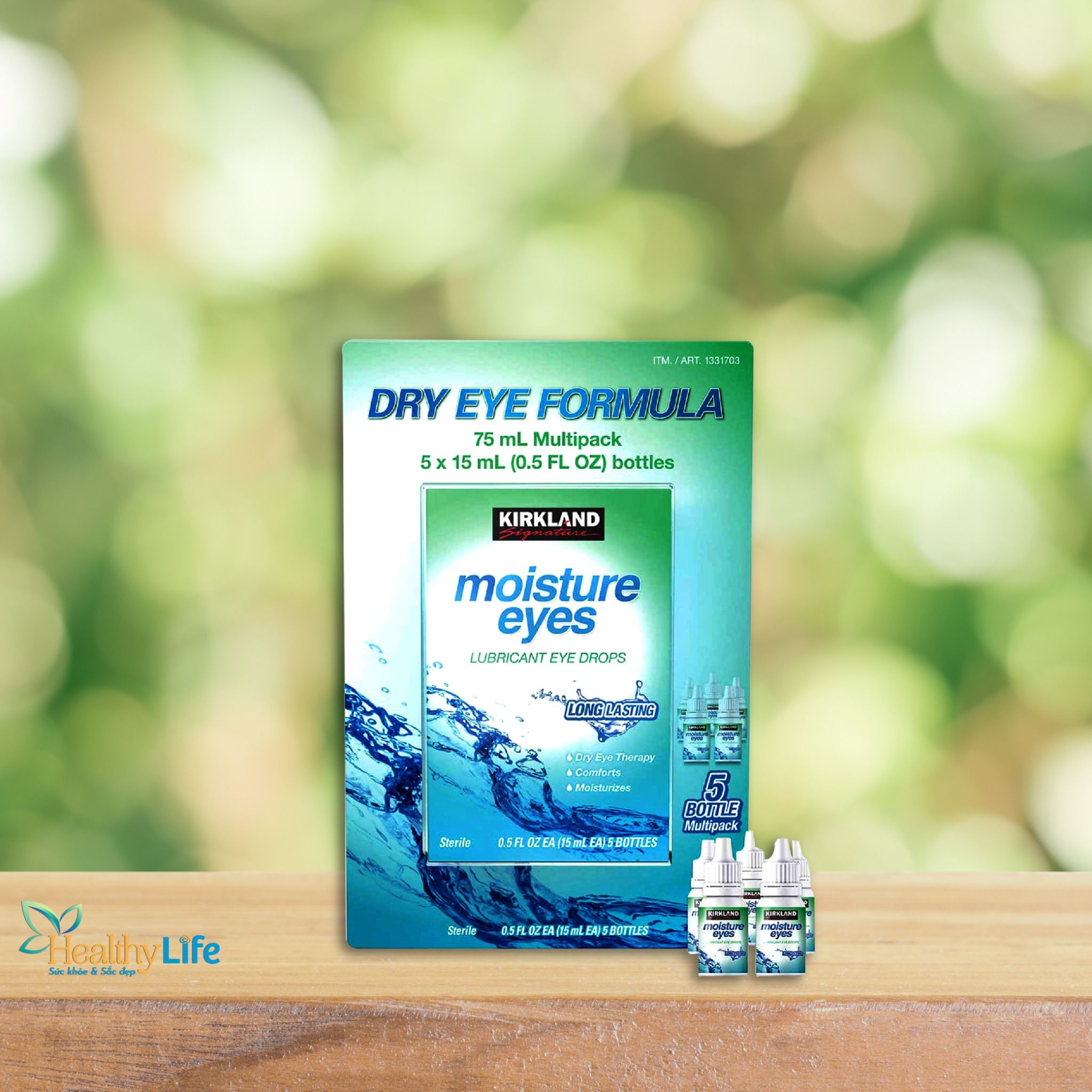 Nhỏ mắt Kirkland Signature Moisture Eyes Dry Eye Therapy Drops, 75 ml