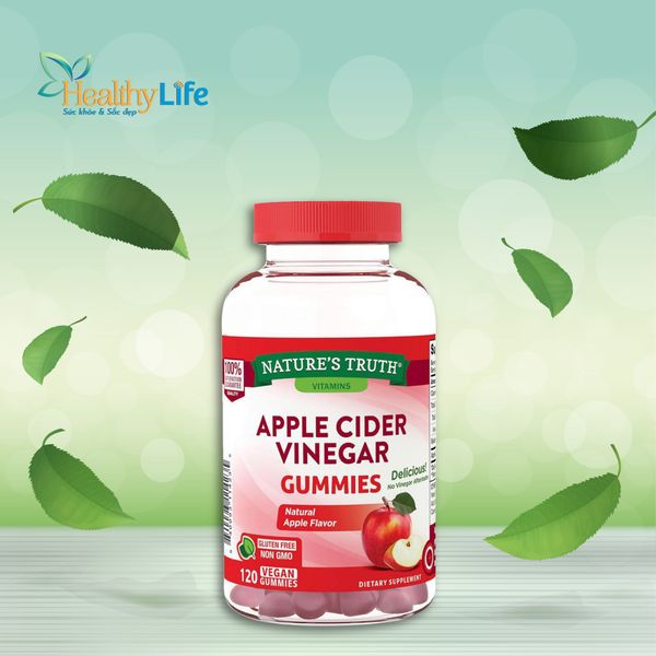  Kẹo dẻo giảm cân đẹp da detox cơ thể giấm táo Apple Cinder Vinegar 120 viên của Mỹ 