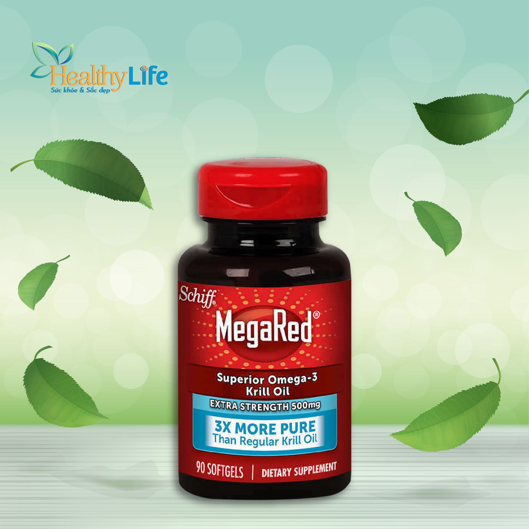 Dầu nhuyễn thể (dầu tôm) Schiff MegaRed Extra Strength Krill Oil 500mg