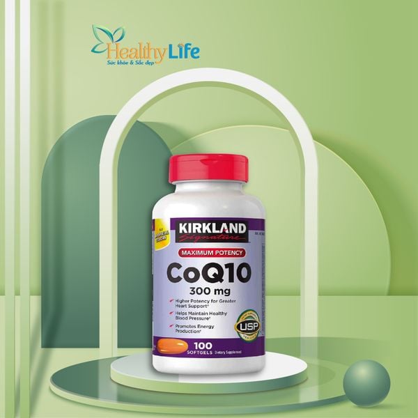  Thuốc bổ tim mạch Kirkland Signature CoQ10 300mg 100 viên của Mỹ. 