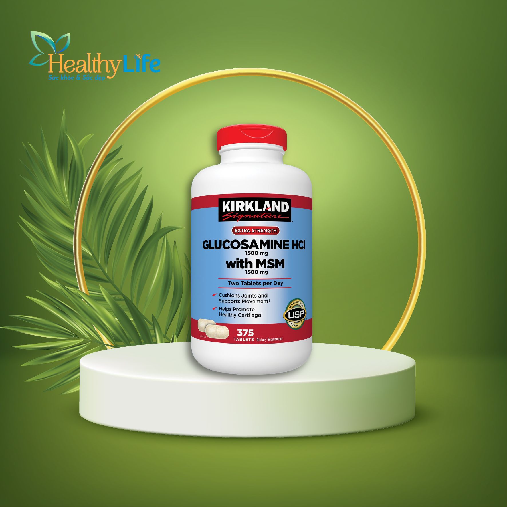 Viên uống bổ khớp của Mỹ Kirkland Signature™ Glucosamine HCL & MSM 150