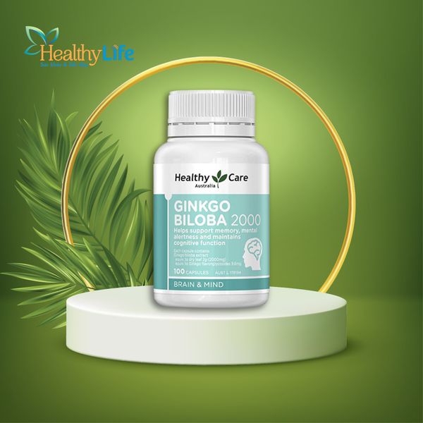  Viên bổ não Healthy Care Ginkgo Biloba 2000mg 100 viên của Úc 