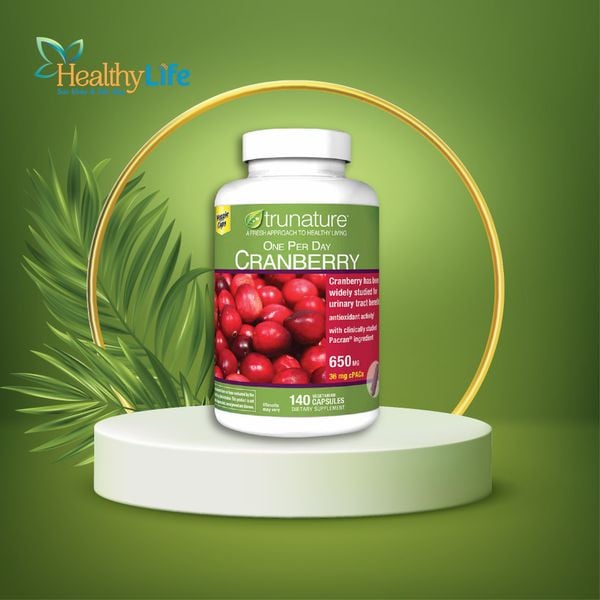  Viên uống hỗ trợ đường tiết niệu Trunature Cranberry 650mg 140 viên 