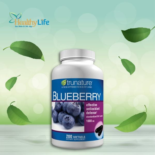  Chống oxy hóa từ trái Việt Quất trunature Blueberry Extract 1000mg 200 viên 