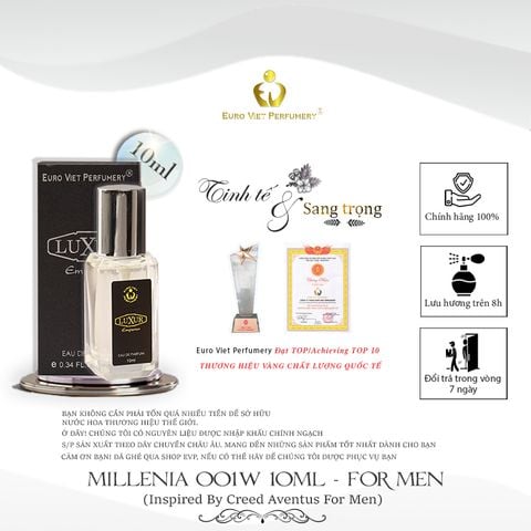  Nước Hoa Nam Cao Cấp Euro Viet, LUXUR EMPEROR 10ml 