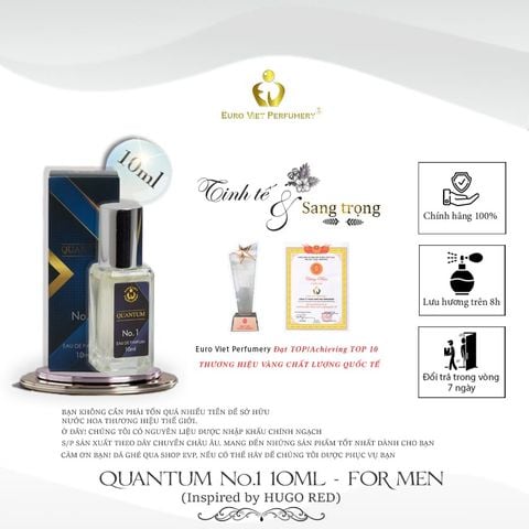  Nước Hoa Nam ENERGETIC MAN QUANTUM No.1 Nam Tính, Mạnh Mẽ, Sang Trọng Eau de parfum Lưu Hương 7-12 Tiếng 10ml 