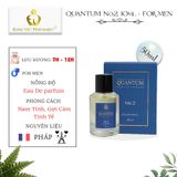  Nước Hoa Nam TOUGH MAN QUANTUM No.2 Nam Tính, Gởi Cảm, Thu Hút Eau de parfum Lưu Hương 6-12 tiếng 50ml 