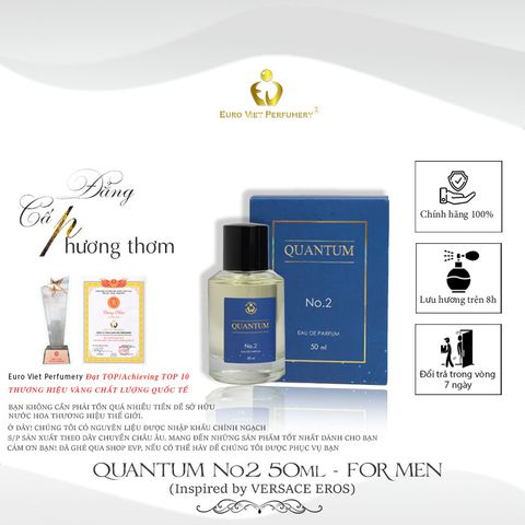  Nước Hoa Nam TOUGH MAN QUANTUM No.2 Nam Tính, Gởi Cảm, Thu Hút Eau de parfum Lưu Hương 6-12 tiếng 50ml 