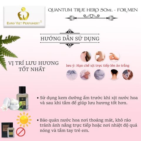  Nước Hoa Nam Cao Cấp, Euro Viet Quantum True Hero 10ml, 50ml 