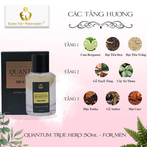  Nước Hoa Nam Cao Cấp, Euro Viet Quantum True Hero 10ml, 50ml 