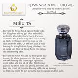  Nước Hoa Nữ Cao Cấp ROSAS No.3 Quyến Rũ, Ngọt Ngào, Nóng Bỏng Lưu Hương 7-12 Tiếng 70ml 
