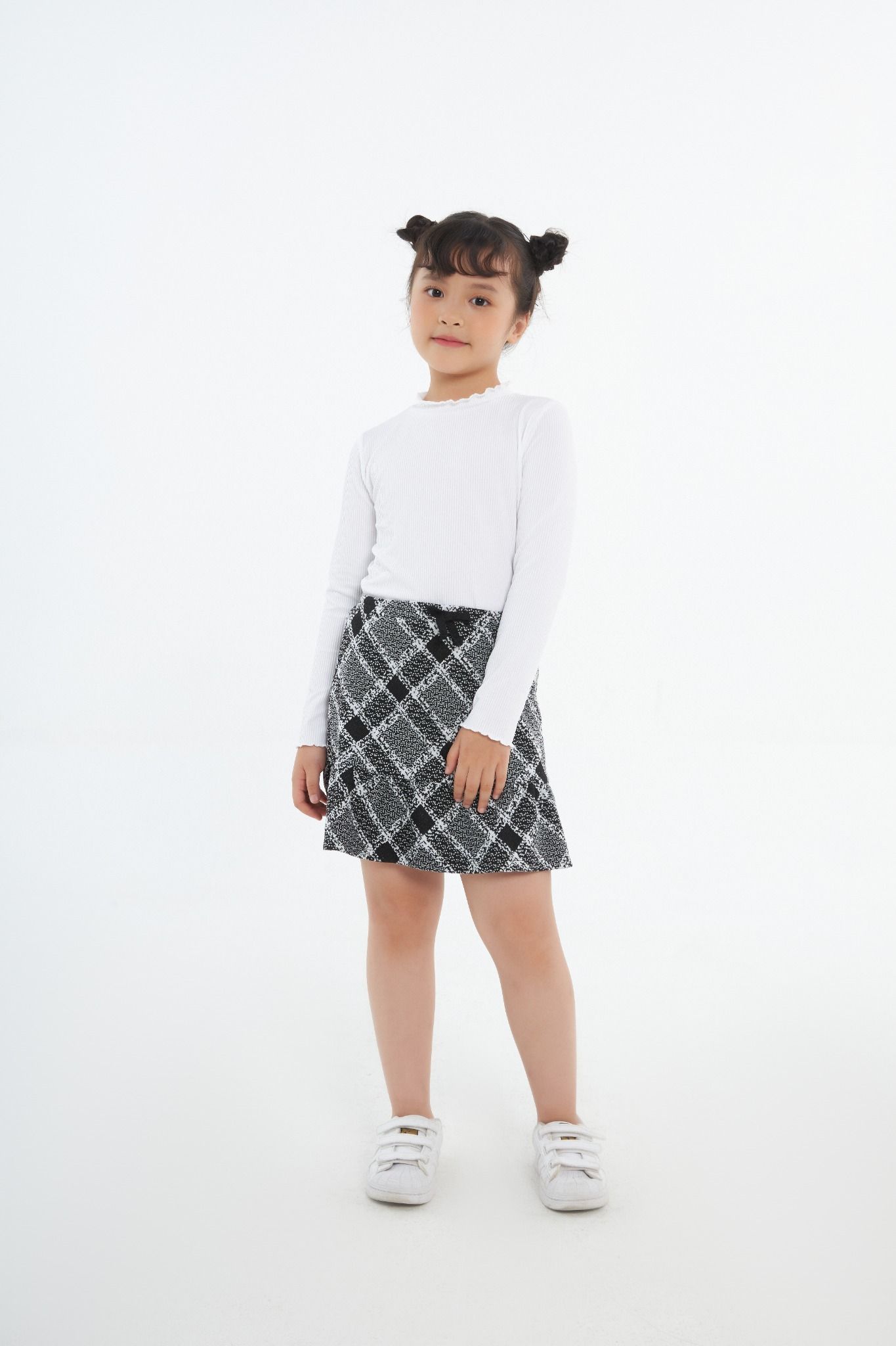  Chân váy bé gái kẻ caro GSK203R 