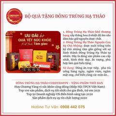 Quà Tặng Thọ Khang - Combo 3 Hộp Đông Trùng Hạ Thảo Sấy Thăng Hoa CordyHappy 12.5Gr