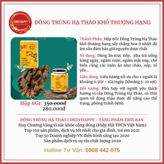 Set Quà Tinh Anh - Đông Trùng Hạ Thảo CordyHappy 6Gr, Nhụy Hoa Nghệ Tây Saffron Jahan 1Gr