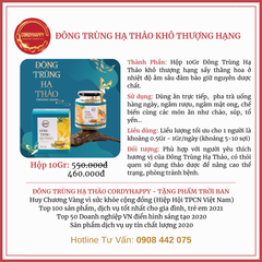 Đông Trùng Hạ Thảo Khô Sấy Thăng Hoa CordyHappy 10Gr (Loại Thượng Hạng)