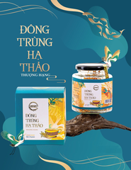 Set Quà An Nhiên - Đông Trùng Hạ Thảo Sấy Thăng Hoa 10Gr, Bình Thủy Tinh Hoa Cúc