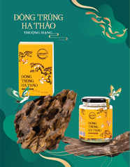 Set Quà Tinh Anh - Đông Trùng Hạ Thảo CordyHappy 6Gr, Nhụy Hoa Nghệ Tây Saffron Jahan 1Gr