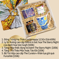 Set Quà Tinh Hoa - Đông Trùng Hạ Thảo Sấy Thăng Hoa 12.5Gr, Ly Sứ Van Gogh