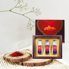 Set 3 Nhụy Hoa Nghệ Tây Saffron Salam 100% Organic - Tặng 250mL Mật Ong Ngâm Saffron Salam 1Gr