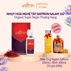 Nhụy Hoa Nghệ Tây Saffron Salam Loại 100% Organic Đạt Chứng Nhận ISO3632 Hạng 1 - Hộp 1Gr