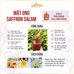 Mật Ong Ngâm 1Gr Saffron Salam - Chai 250mL