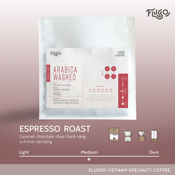  Cà phê Espresso Arabica Washed Cầu Đất 