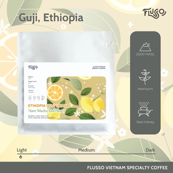  Cà phê Specialty Ethiopia Guji Uraga Haro Wachu Red Honey 