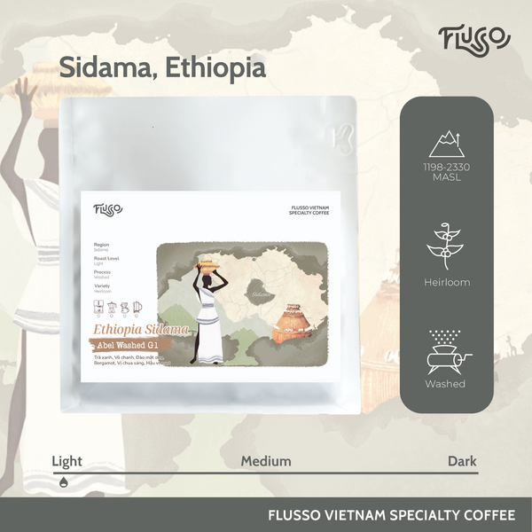  Cà phê Specialty Ethiopia Sidama Abel Washed G1 