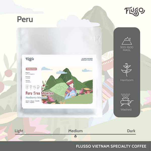  Cà phê Specialty Peru Tres Montes Peaberry 