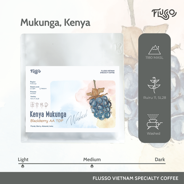  Cà phê Specialty Kenya Mukunga Blackberry AA TOP Washed 