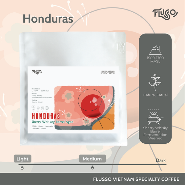  Cà phê Specialty Honduras SHG Sherry Whiskey Barrel Aged 