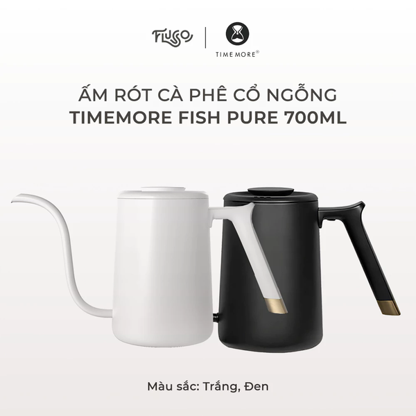  Ấm rót cà phê cổ ngỗng Timemore Fish Pure 700ml 