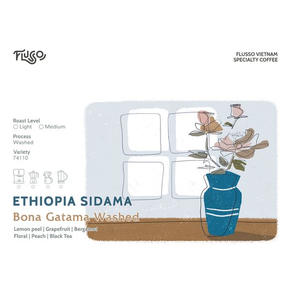  Cà phê Specialty Ethiopia Sidama Bona Gatama Washed 