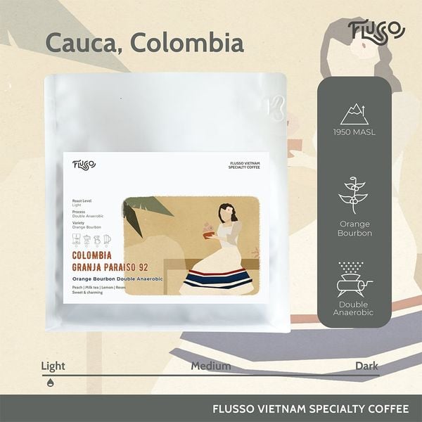  Cà phê Colombia Granja Paraiso 92 Orange Bourbon 