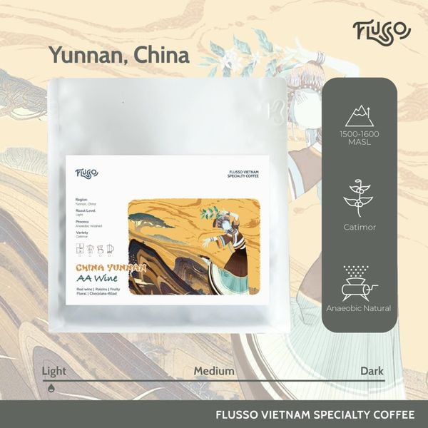  Cà phê Specialty China Yunnan AA Wine Anaerobic Washed 