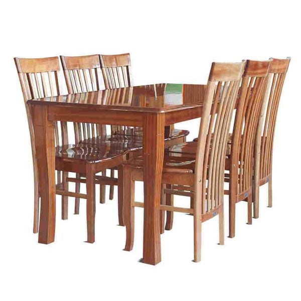  BỘ BÀN ĂN 1M6 K2 + 6 GHẾ SI 2001 