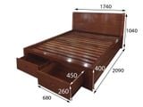  GIƯỜNG CÓ HỘC KÉO 1M6 