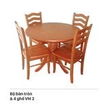  BỘ BÀN ĂN TRÒN 1M + 4 GHẾ VM2 