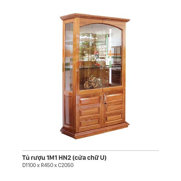  TỦ RƯỢU HN2 1m1 cửa chữ U 