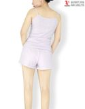 DB110NG - Bộ đồ mặc nhà áo dây quần thun ngắn cotton bo gân dễ thương, có thể làm đồ đi ngủ đáng yêu. Thời trang Macmot 