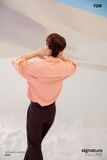  JO DANTON SHIRTS - PINK - Áo sơ mi tay ngắn cổ danton hồng JO 