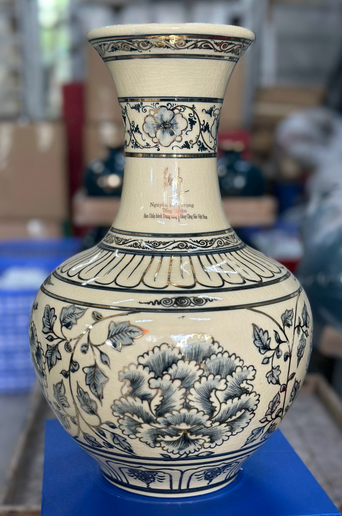  Bình phú quý gốm Bát Tràng 