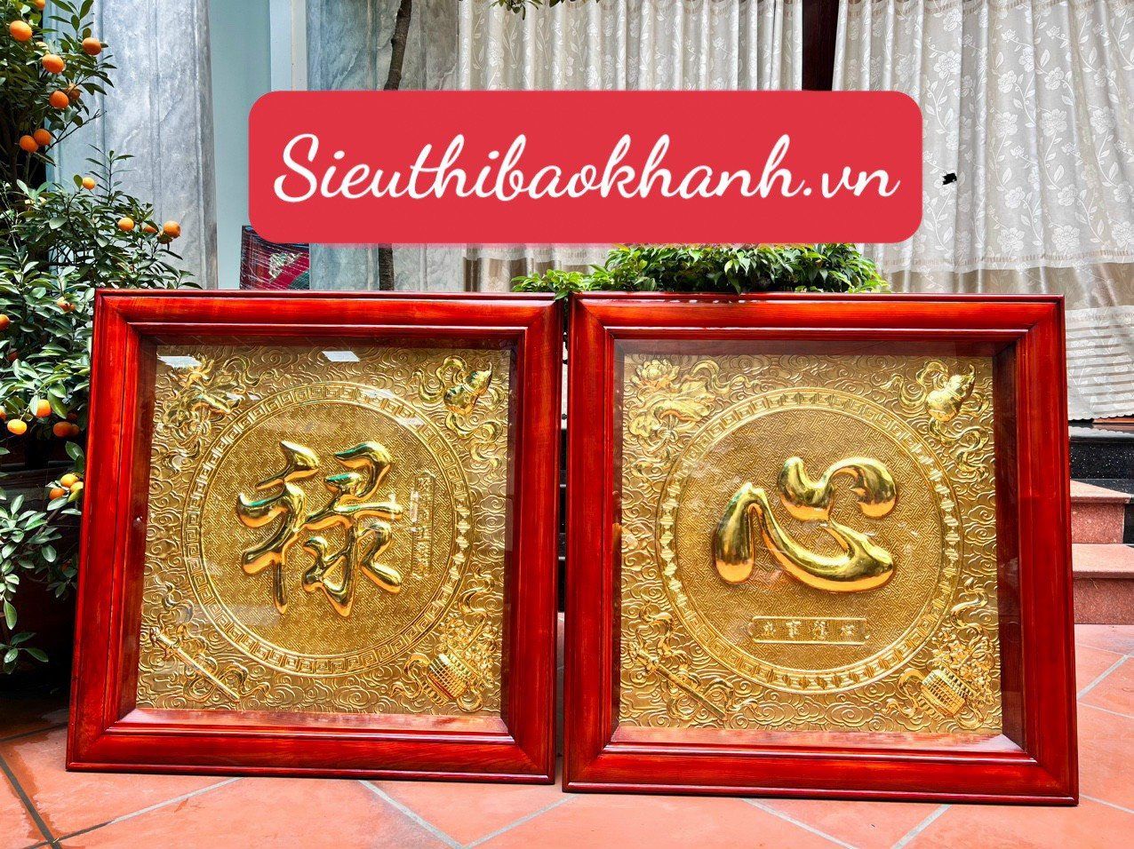  TRANH CHỮ ĐỒNG DÁT VÀNG 