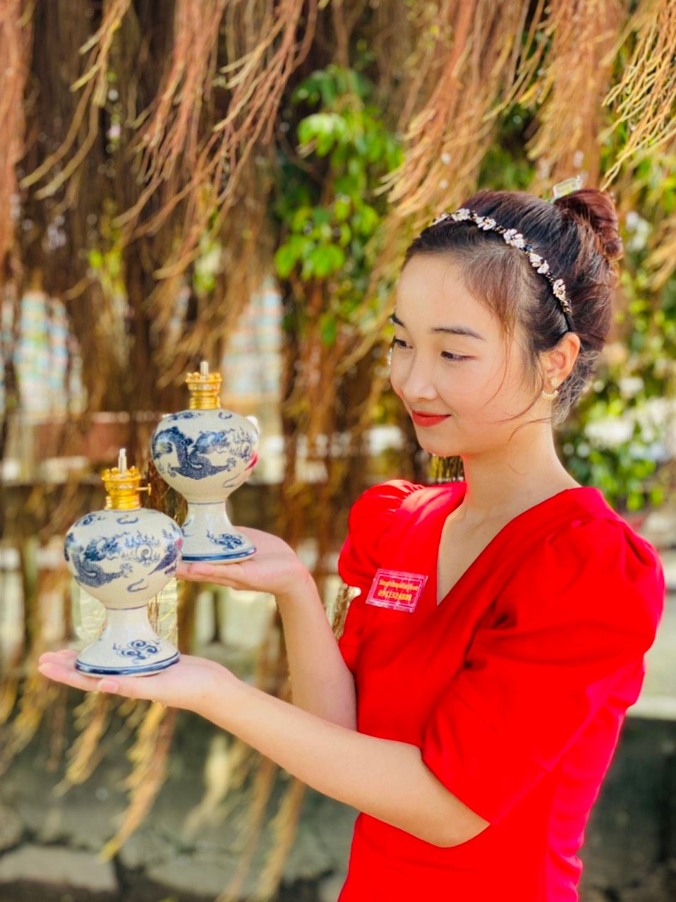  Cặp Đèn Dầu Thờ Nhất Long Cao Cấp Xuất Xứ Bát Tràng 